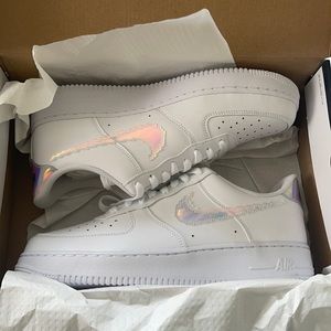 Nike Air Force 1s holographic